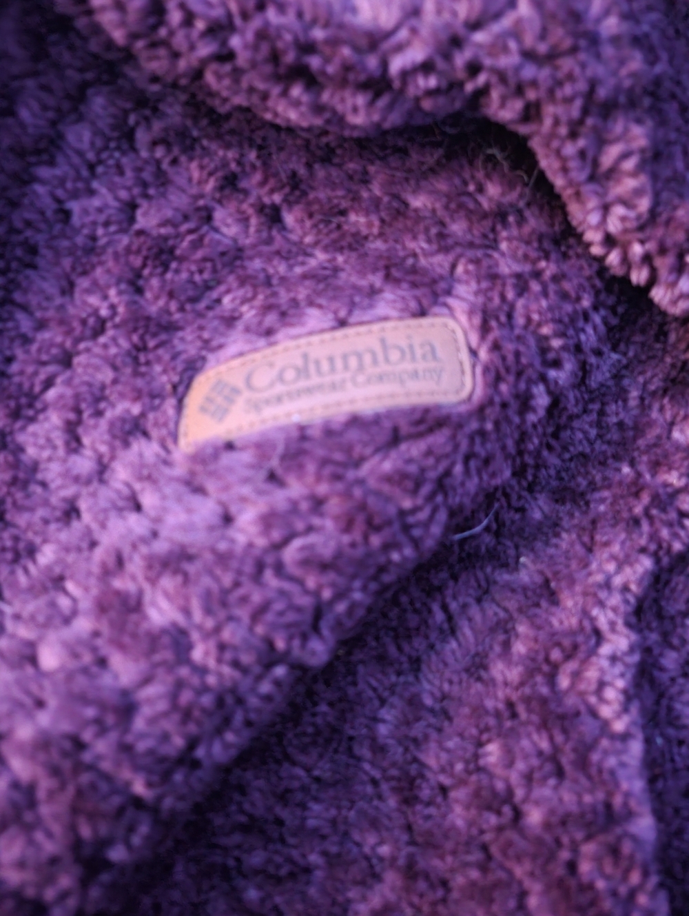 Columbia Women’s Plush Full-Zip Teddy Jacket - Plum - Picture 2 of 4